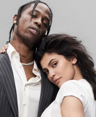 Jacques Webster son Travis Scott with Kylie Jenner.